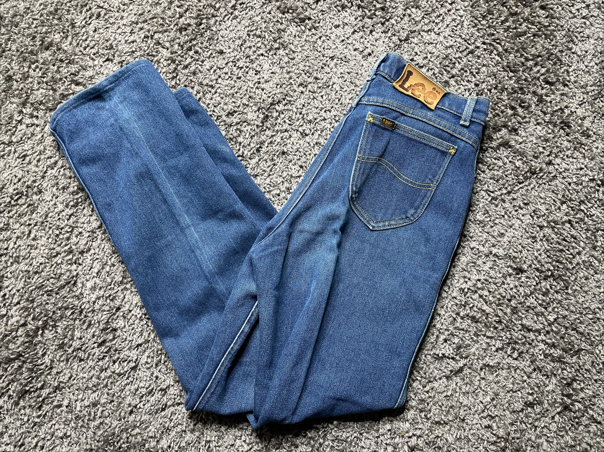 Vintage Lee Riders mr denim blue jeans USA made womens 14 Long 28x29