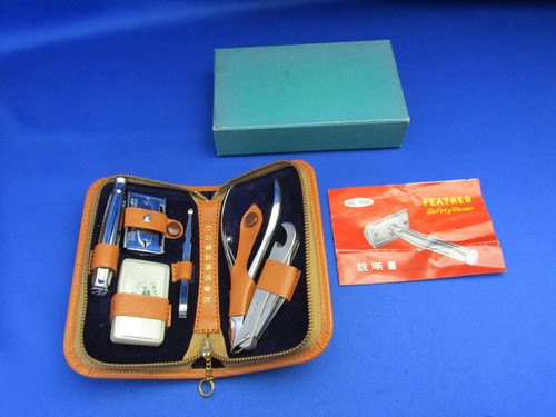 FEATHER No.1500 Vintage Humpback Slant Safety Razor Early 1960's RARE & UNUSED - Picture 8 of 24