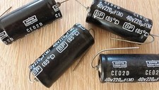 4x Condensator Elko Nuun Exercise Electrolyte Condensor 220uF 40V D19x41mm Axial