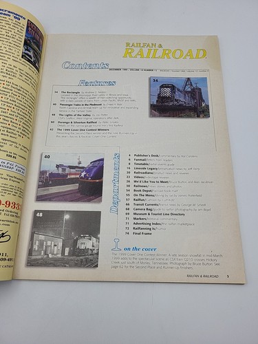 Lot of 9 Issues 1999 - 2000 Railfan & Railroad Magazine plus bonus Trains issue - Picture 20 of 24