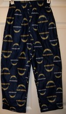 San Diego Chargers Navy Blue Flannel Lounge Pajama PJ Pants Boys Size 5 / 6 NWT