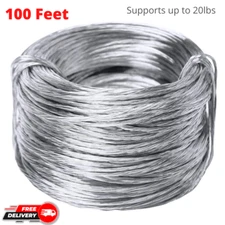 100ft Picture Hanging Wire Photo Frame Picture Hanging Wire supports up to 30Lbs