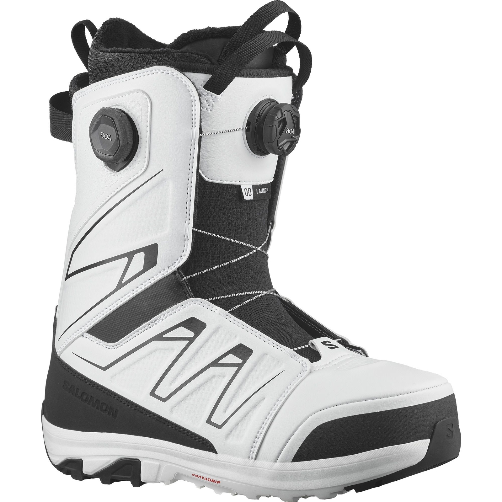Salomon Launch BOA SJ BOA Stivali da Snowboard Uomo Nero Bianco Nero 29 MY25
