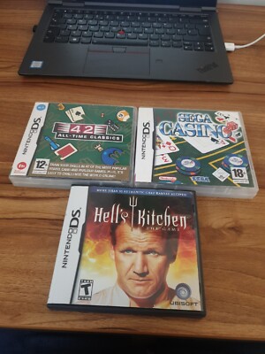 3x NINTENDO DS SPIELE Hells Kitchen / Sega Casino / 42 All Time Classics Top...