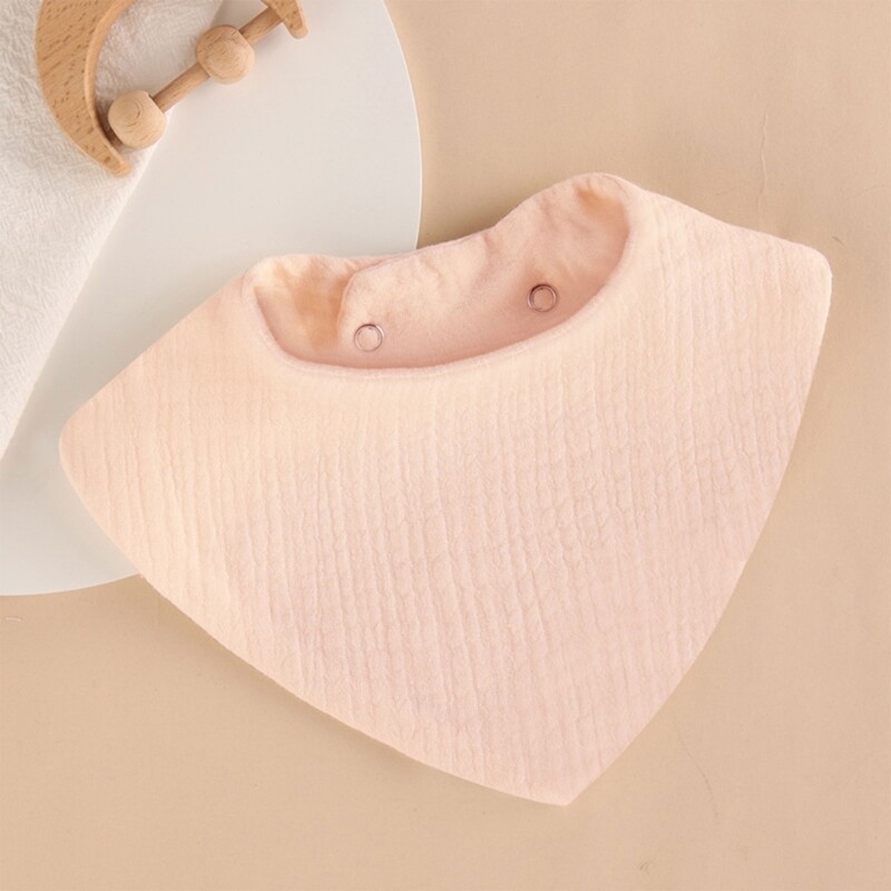 Soft Baby Spit Up Cloth Adjustable Snap Closure Drool Bibs for Boy Girl