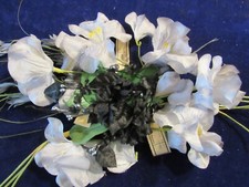 Vintage Millinery Flower Collection Grey Black 3/4-3" German H4996