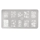 Fingernails Flower Printed Stencil Template Painted Plate Gel Nails Tool 1 Sheet