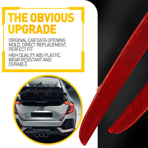 For Honda Civic 17-22 Sequential Red Reflector LED Turn Signal Brake Tail Light - Bild 6 von 13