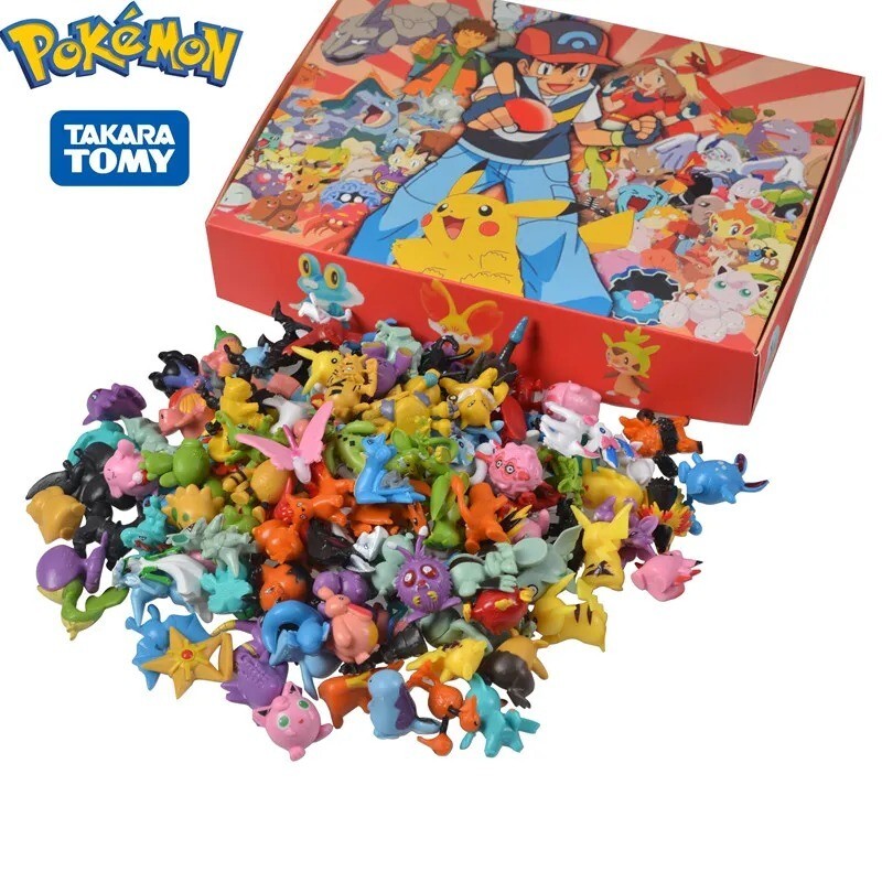 144 Style Anime Pokémon Figure Toys Bags Pikachu Action Figure Model Ornamental