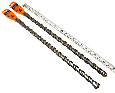 2PC SDS Plus 1 in. x 23-1/2 in. Rotary Masonry Drill Bit Carbide Tip 530164