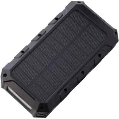 AGM Wireless Charging Solar Black Powerbank with 30000 mAh Battery - 6628XPB31