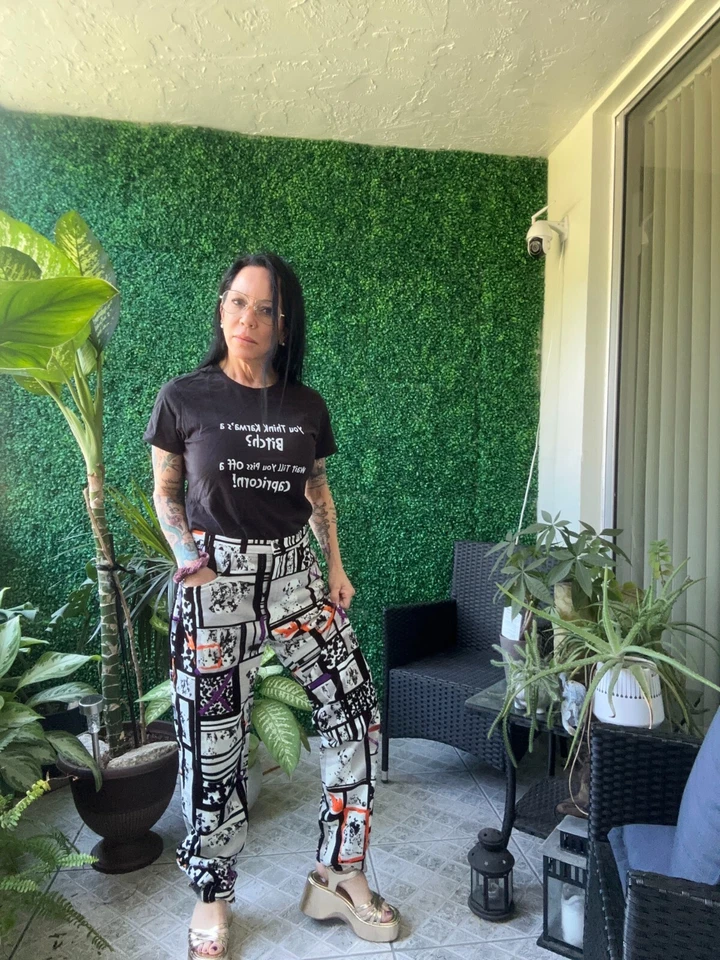 Pantalones de mujer a medida de cintura alta cachorro DÁLMATA historia Iceberg vintage raros Tr Foto 2 de 4