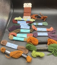 VTG Bucilla Paragon Penelope DMC Needlepoint Crewel Wool Cards Skeins Mixed Lot