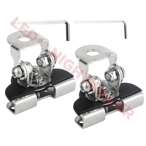 2X Mounting Brackets Hood A-Pillar Clamp LED Work Light Bar SUV 4WD Universal - Picture 14 of 14
