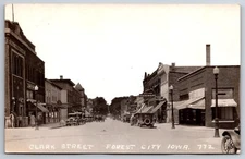 Forest City IA Koto & Perry Hardware Store~1 Buggy, Lots of Cars RPPC 1920s