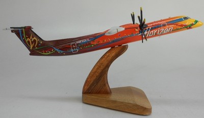 DHC-8 Q400 Horizon Air Dash-8 Airplane Desktop Wood Model Regular Free Shipping