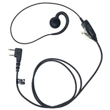 C Shape Single Wire Headset Surveillance Earpiece Mic for Kenwood Walkie Talkie