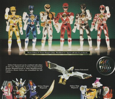 1995 Mighty Morphin Power Rangers MMPR 90s Movie Ed 2-Pg Print Ad 22x28cm AFD 22
