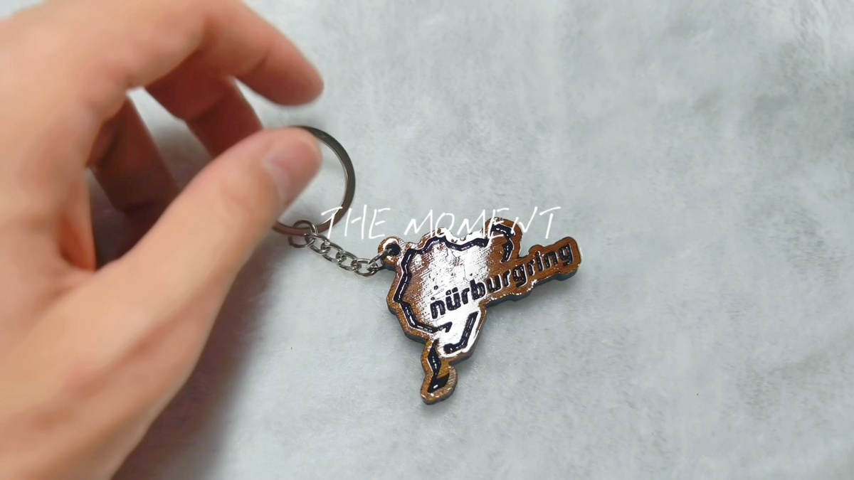 Nurburgring Track Solid Wood Keychain Bag Pendant Exotic Hard wood