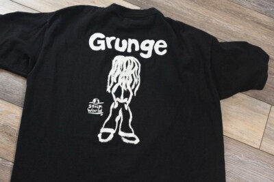 T-shirt Vintage Fruit Of The Loom XL - Motif Stick World Rasta, Style Y2K Années 2000