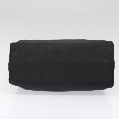 PRADA Hand Bag Nylon Black Gold Auth 90752 | eBay