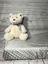 Change table cover in minky grey and white polka dots modern changing