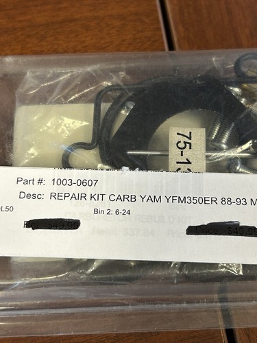 1988-93 Yamaha YFM350ER All Balls Carburetor Rebuild Kit 1003-0607 NEW WM13I - Picture 6 of 6