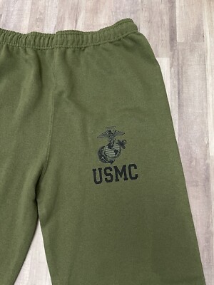USMC PT Sweat Pant Marine Corps Issue - Military OD Green - Made