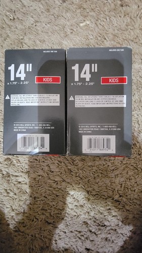 2 Bell Bicycle Inner Tubes 14 Inch 1.75 - 2.25 Inchs - Picture 3 of 3