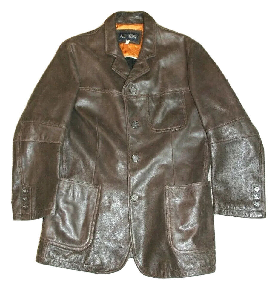 Vintage Armani Jeans Simin T Quilted Leather Jacket Size 34 Vintage Armani Jeans Simin T Quilted Leather Jacket Size 34
