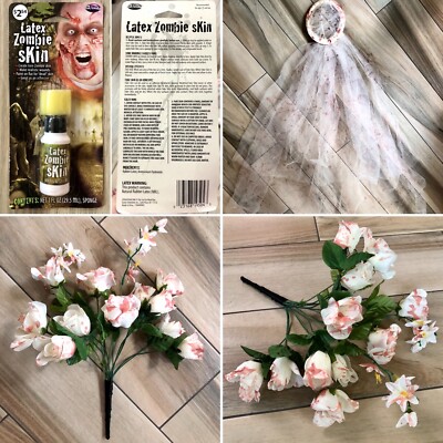 1pc Black Lace Trim Gothic Bridal Veil, Halloween Zombie Bride Costume Accessory | SHEIN A