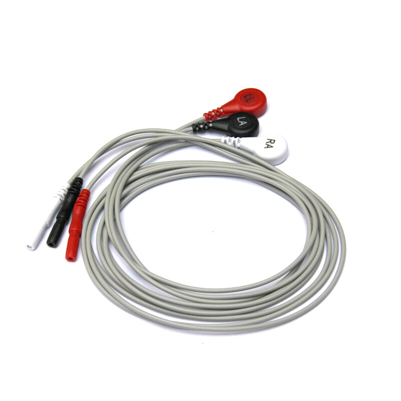 New ECG Holter Cable 3lead EKG Snap wire for CONTEC Monitor，Sale eBay