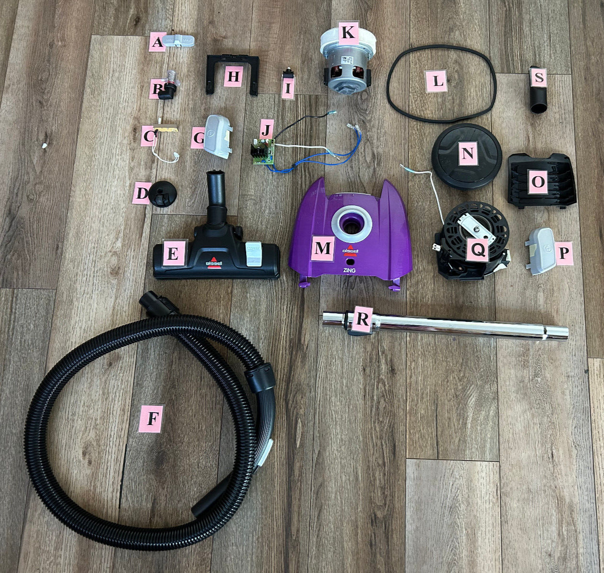 Replacement Parts for Bissell Zing 2154A Bagged Canister Vacuum