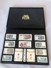 Luxury ItalCards Plasticized Lira Tiles with Dice and 2 Sealed Card Decks.
