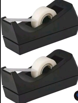 Business Source- Weighted Tape Roll Dispenser, Pack Of 2 (One Cracked)