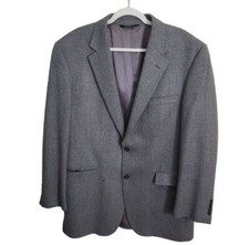 Jos A. Banks Wool Herringbone Tweed Single Breasted Blazer Size 44L