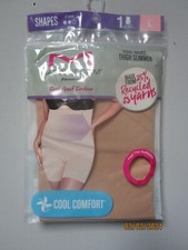 Maidenform Women's Firm Beige High Waist Thigh Slimmer Size L