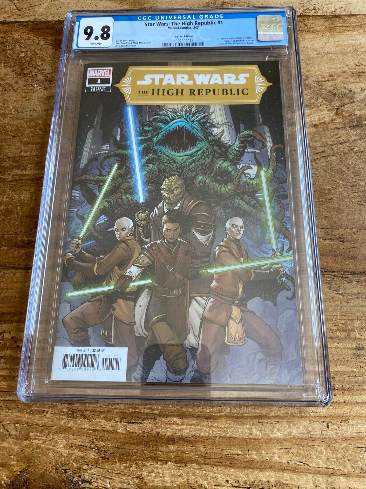 Star Wars The High Republic #1 CGC 9.8 WP Anindito Variant 1st App Keeve Trennis