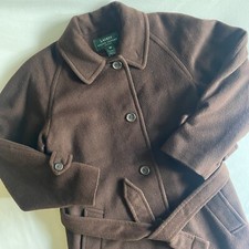 Lauren Ralph Lauren Camel Hair Trench Coat Women 4p Petites Usa Made Long Belted