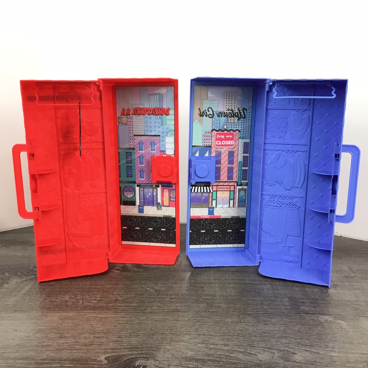 LOL Surprise OMG Doll Lockers Uptown Downtown Red Blue Great For