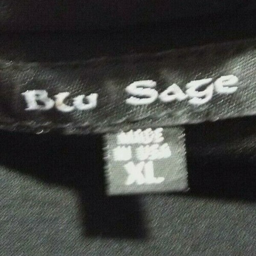 Blu Sage Girls Black Crop Open Black Short Sleeve Top Size XL Ruffle Sleeves - Picture 3 of 5