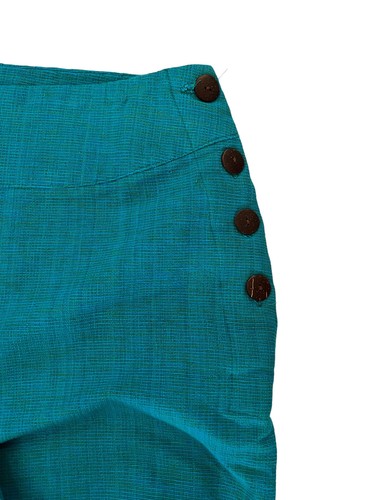 Barefoot BARBARA SANSONI Womens Pants Original Hand Made Handwoven Wide Leg Sz L - Picture 3 of 5