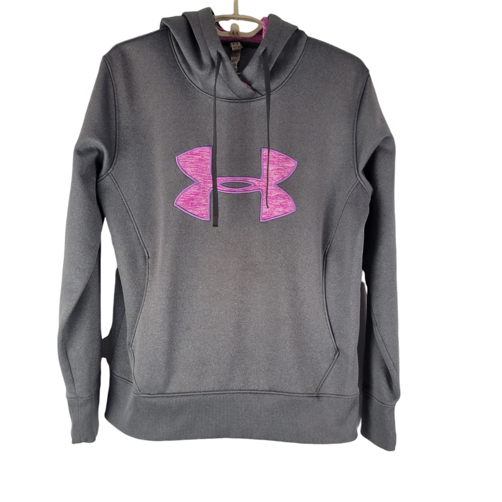 Under Armour Cold Gear Womens size M Pullover Hoodie Sweatshirt Semi Fitted Gray