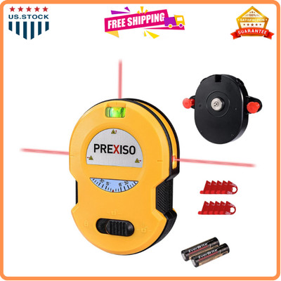 PREXISO Multi Surface Laser Level LED Light Vial, 30Ft Horizontal & Vertical Lin