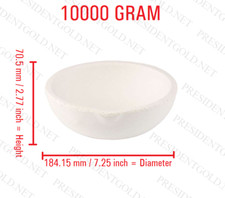  10,000 Gram Ceramic Alumina Crucible Melting Gold Silver Copper Jewelers      