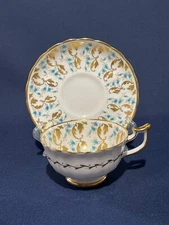 Mid-Century Modern ROYAL CHELSEA Bone China cup & saucer #5274 England c.1951-61