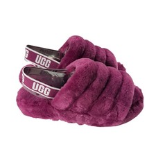 UGG Fluff Yeah Slide Bougainvillea Purple Sheepskin Sandals 1095119 Womens 9