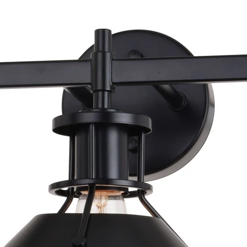 Vaxcel Lighting W0414 Canton 3 Light 29"W Vanity Light - Black / Matte White - Picture 5 of 10