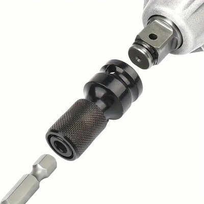 Socket Adapter Impact Hex Shank Drill Bits Power Extension Bar 1/2 to 1/4 USA