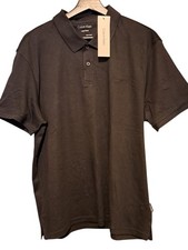 Calvin Klein Liquid Touch Short Sleeved Polo Shirt - Black XL